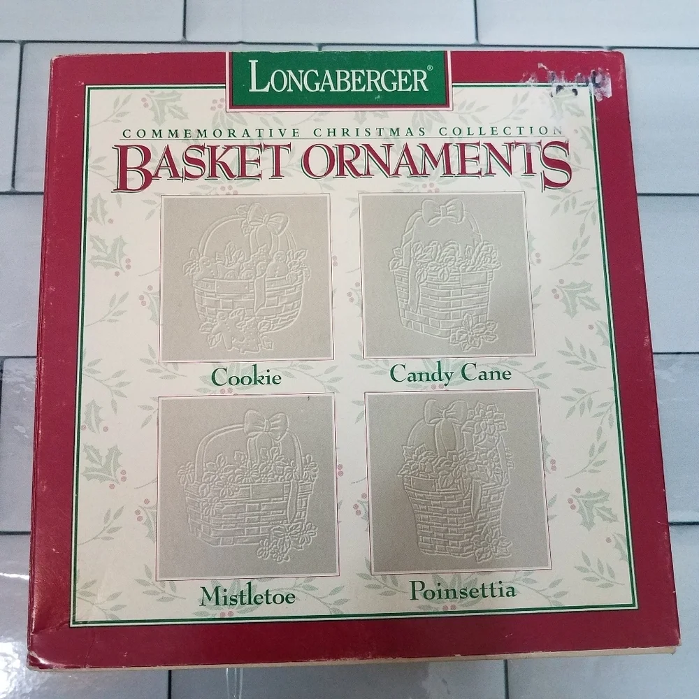 Longaberger Pewter Basket Ornaments 85 86 87 88